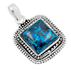 11.25cts natural blue chrysocolla 925 sterling silver pendant jewelry y44086