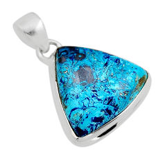 10.30cts natural blue chrysocolla 925 sterling silver pendant jewelry y93330