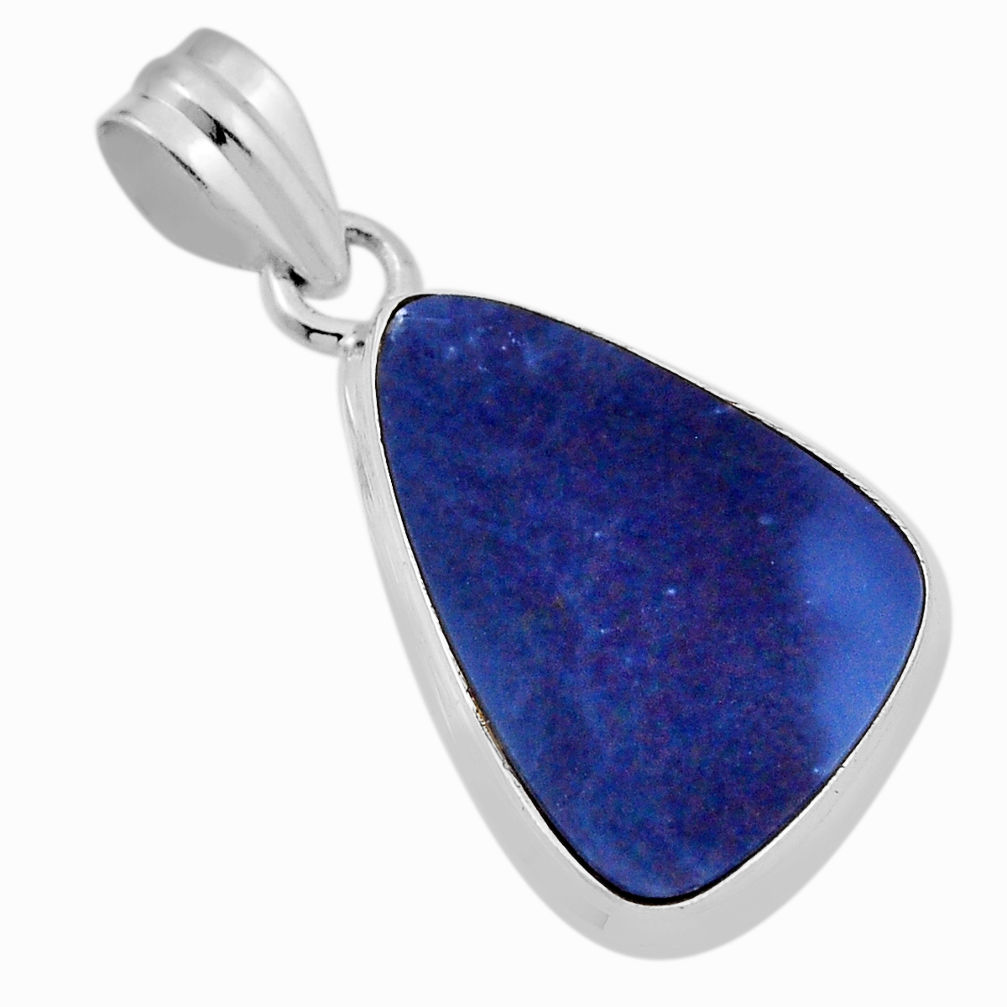 7.67cts natural blue doublet opal australian 925 sterling silver pendant n29306