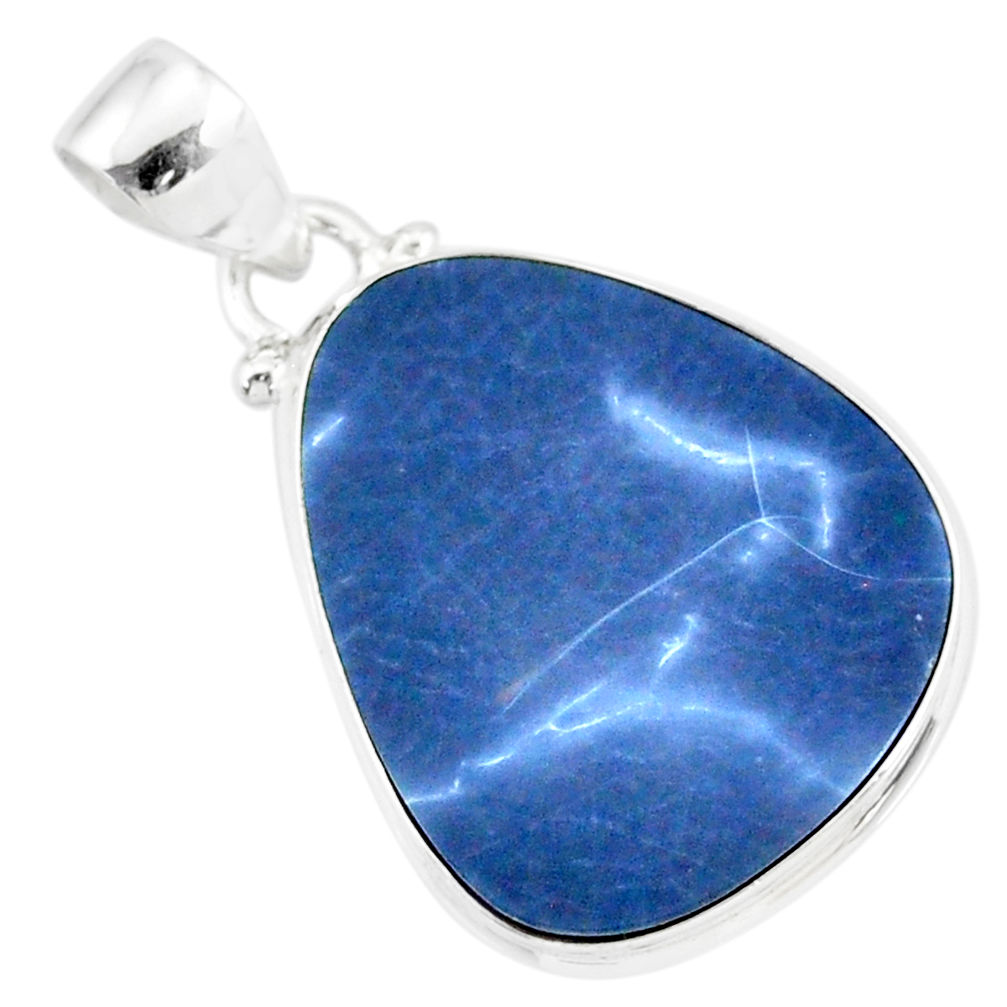 11.57cts natural blue doublet opal australian 925 sterling silver pendant r86214