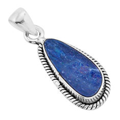 3.99cts natural blue doublet opal australian 925 sterling silver pendant y64470