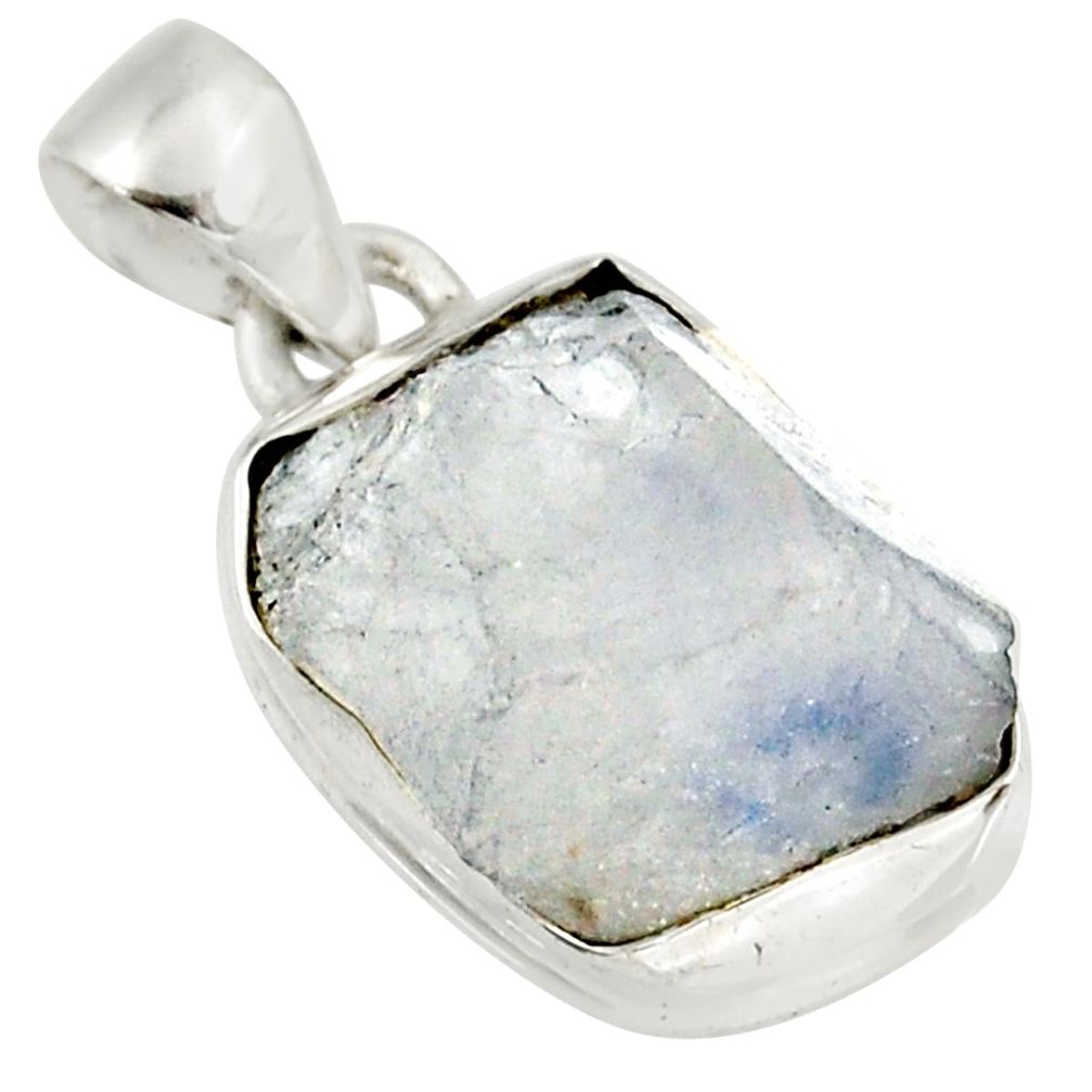 15.02cts natural blue dumortierite 925 sterling silver pendant jewelry d39185