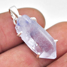 12.56cts natural blue dumortierite 925 sterling silver pendant jewelry n45402