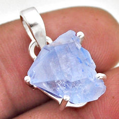 9.41cts natural blue dumortierite 925 sterling silver pendant jewelry n45410