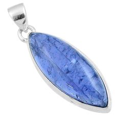 14.05cts natural blue iolite marquise 925 sterling silver pendant jewelry u21785