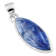 11.20cts natural blue iolite marquise 925 sterling silver pendant jewelry u21796