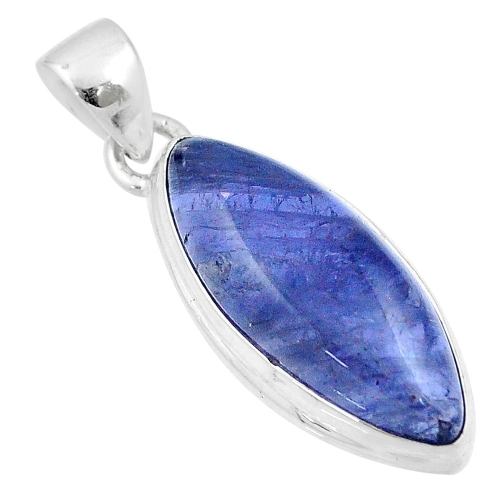 10.65cts natural blue iolite marquise 925 sterling silver pendant jewelry u21803