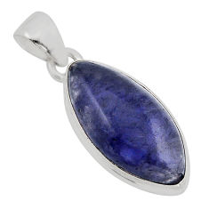 9.62cts natural blue iolite marquise 925 sterling silver pendant jewelry y95546
