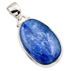 20.72cts natural blue kyanite 925 sterling silver pendant jewelry r44416