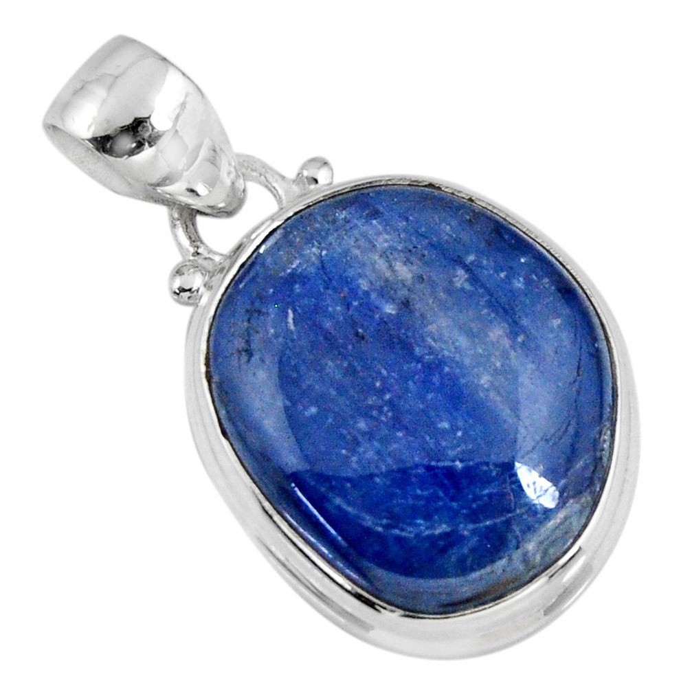 16.70cts natural blue kyanite 925 sterling silver pendant jewelry r56046