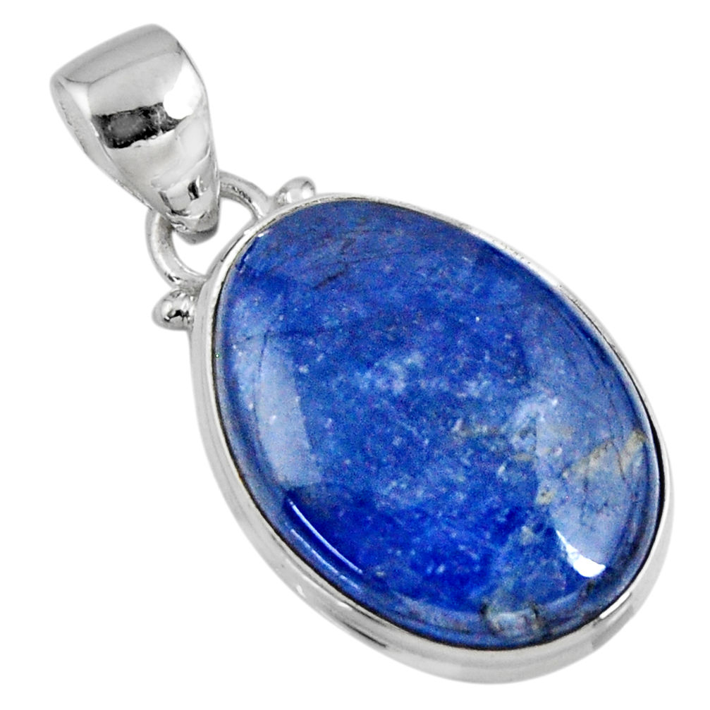 16.55cts natural blue kyanite 925 sterling silver pendant jewelry r56055