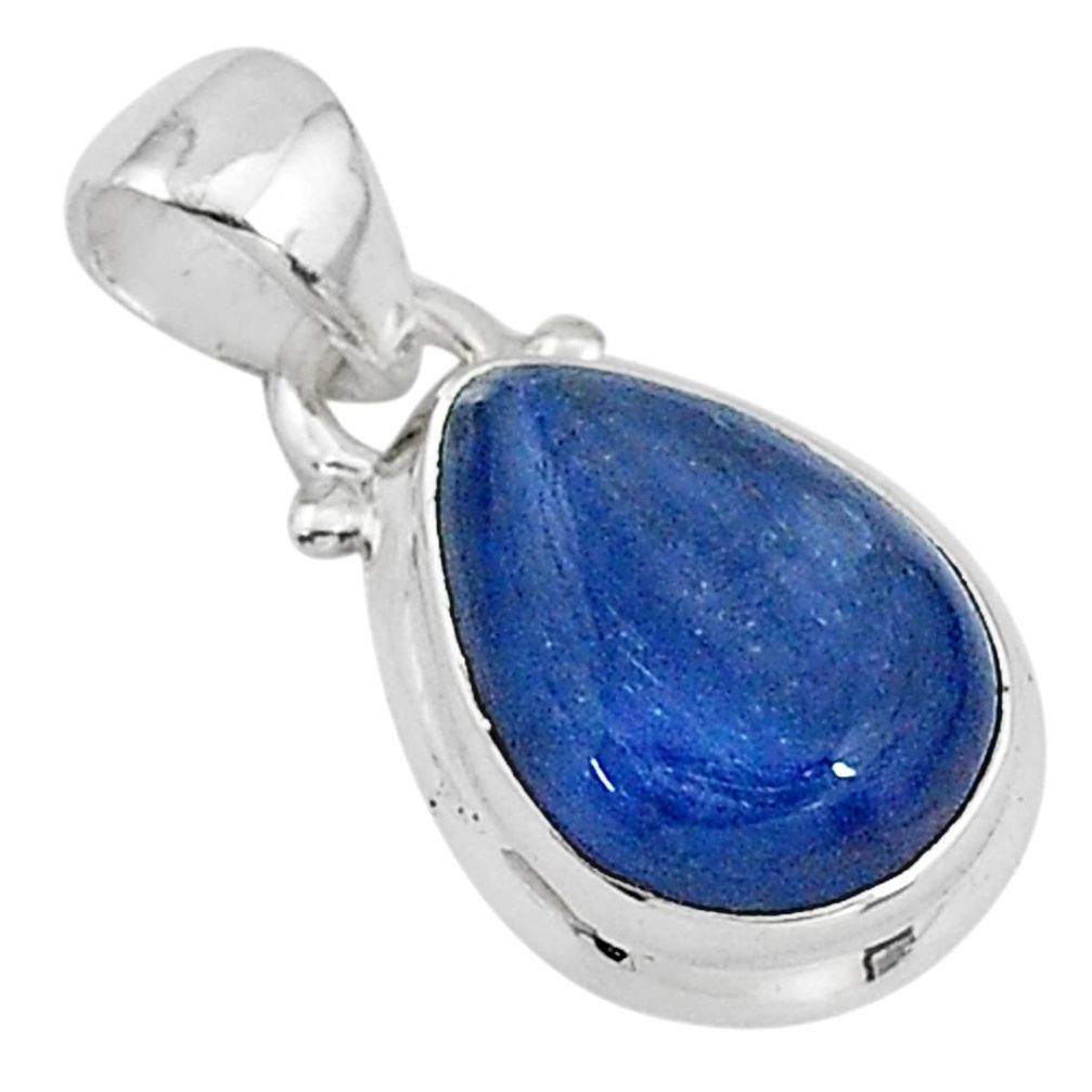 6.25cts natural blue kyanite 925 sterling silver handmade pendant t2191