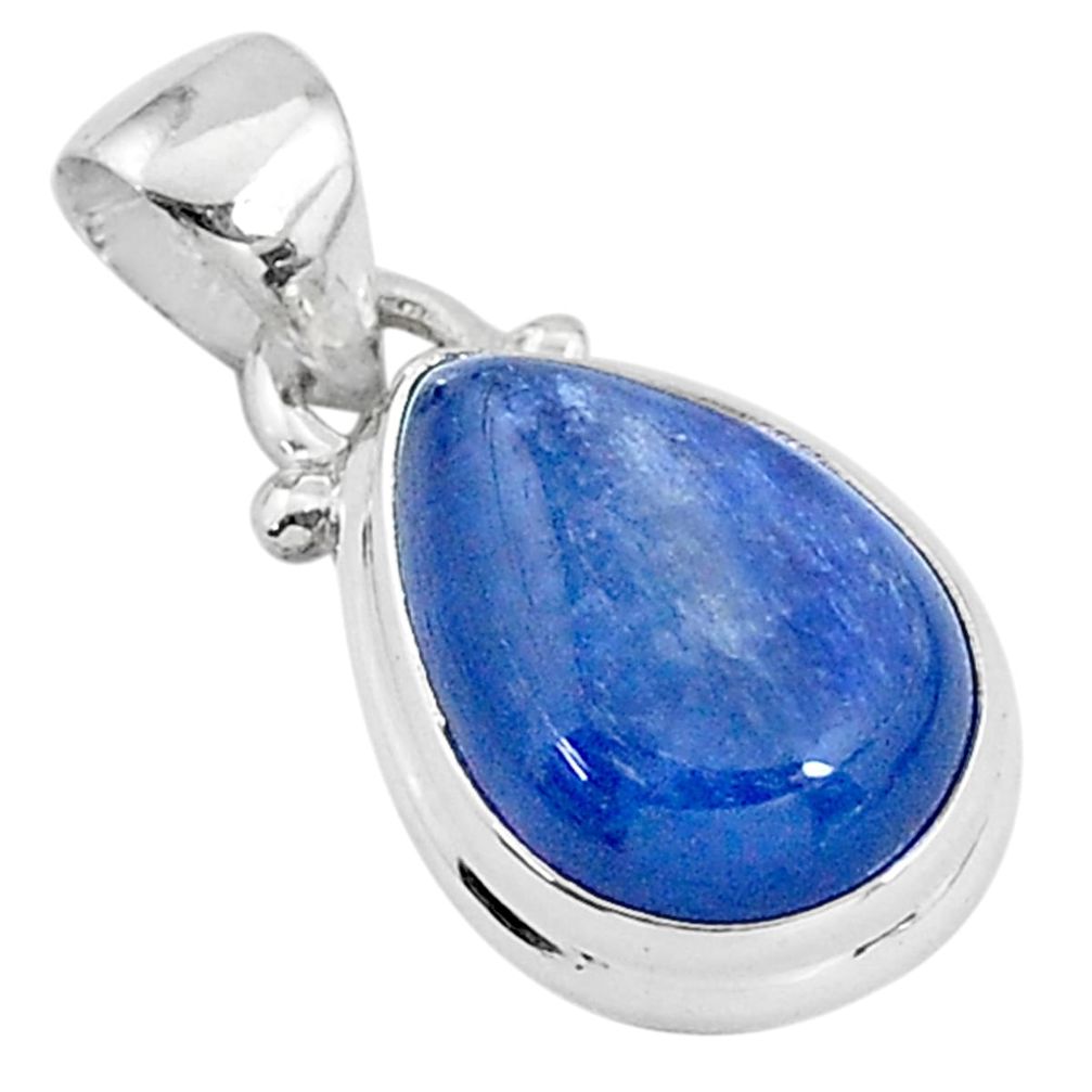 5.83cts natural blue kyanite 925 sterling silver handmade pendant t2213