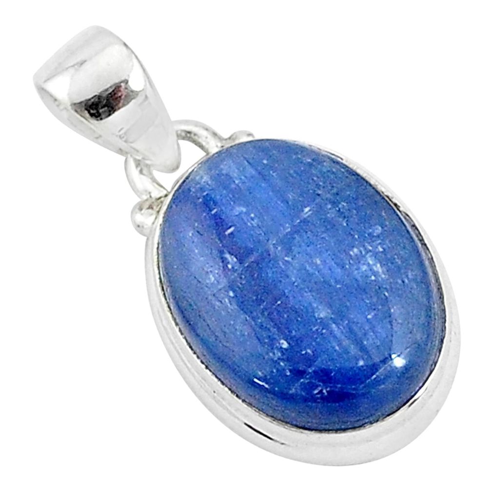 10.05cts natural blue kyanite 925 sterling silver pendant jewelry t4155