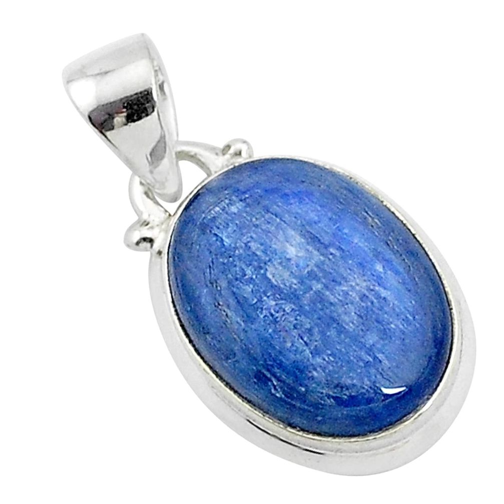 10.05cts natural blue kyanite 925 sterling silver pendant jewelry t4157