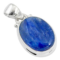 8.87cts natural blue kyanite oval 925 sterling silver handmade pendant t2140