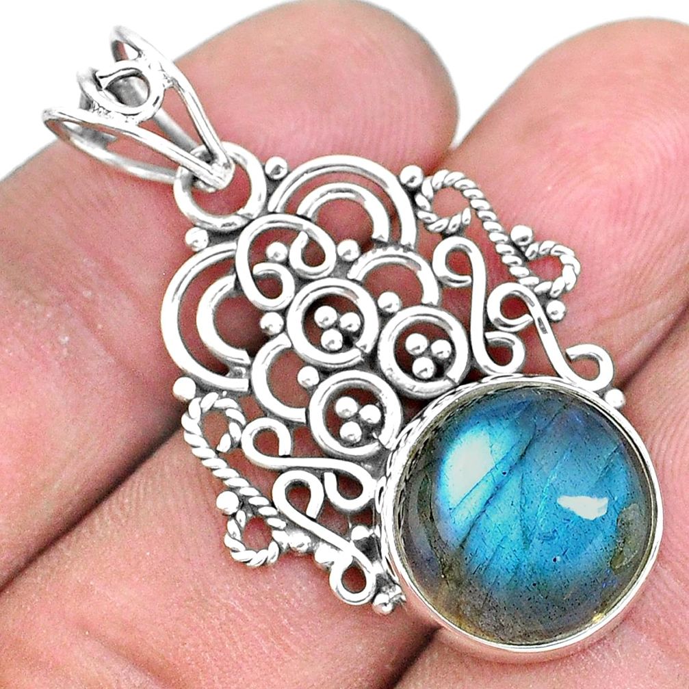 blue labradorite 925 sterling silver pendant jewelry p19716