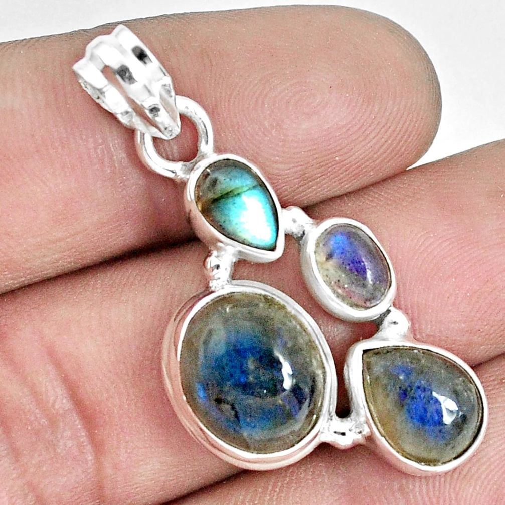  blue labradorite 925 sterling silver pendant jewelry p33838