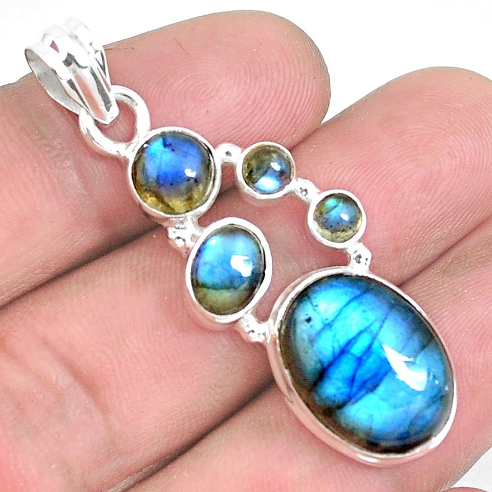  blue labradorite 925 sterling silver pendant jewelry p39831