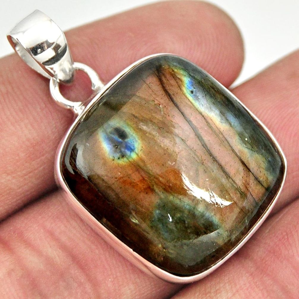 28.73cts natural blue labradorite 925 sterling silver pendant jewelry r26147