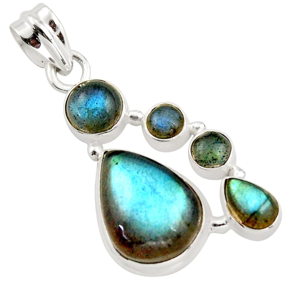 14.45cts natural blue labradorite 925 sterling silver pendant jewelry r43097