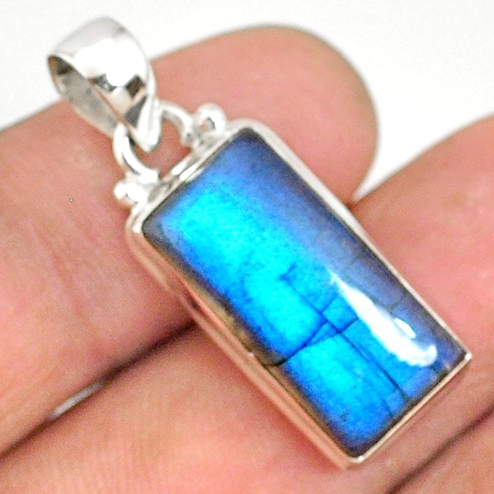 11.62cts natural blue labradorite 925 sterling silver pendant jewelry r77469