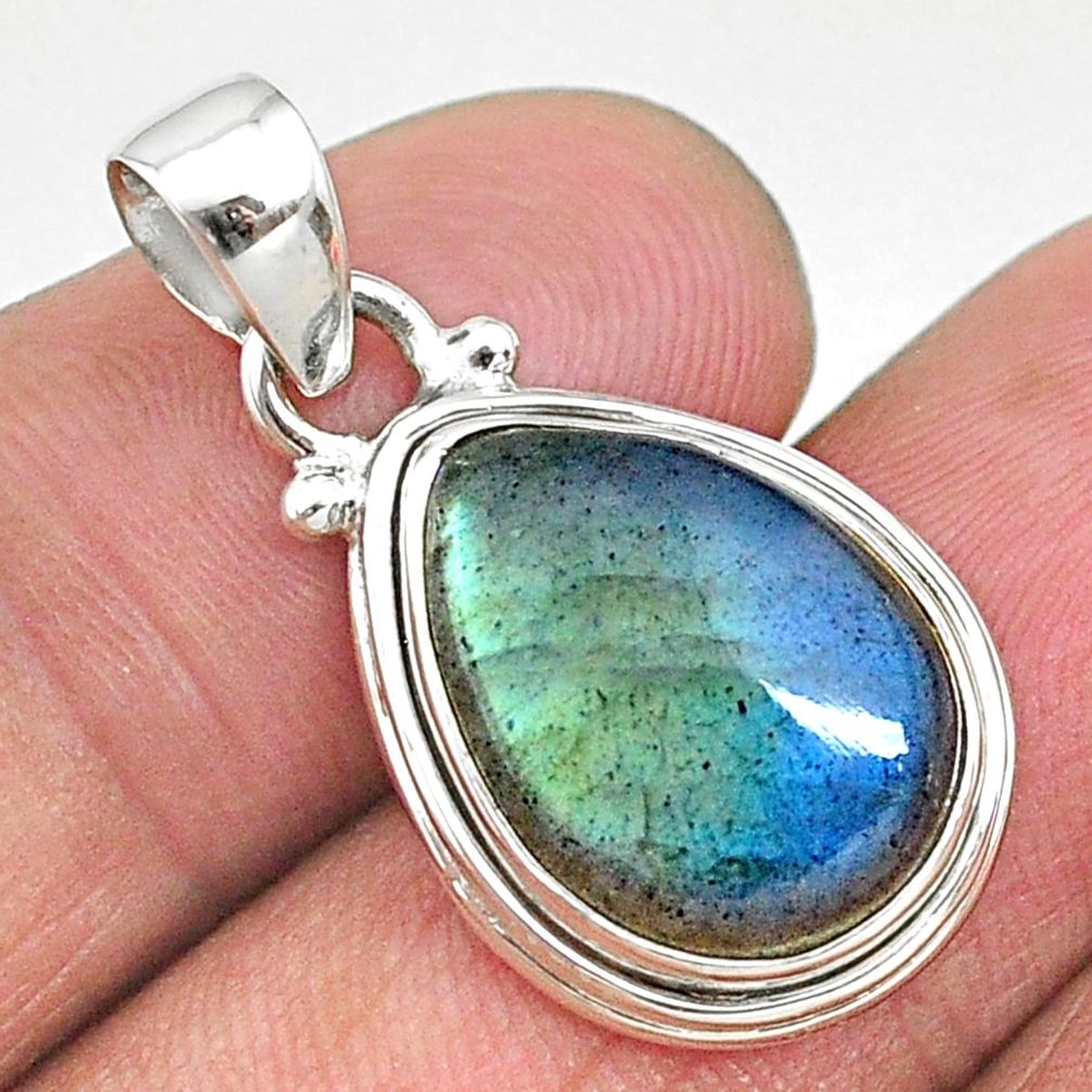 9.83cts natural blue labradorite 925 sterling silver pendant jewelry t11043