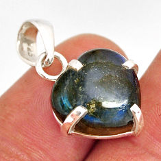 8.70cts natural blue labradorite 925 sterling silver pendant jewelry y74595