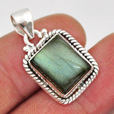 5.11cts natural blue labradorite 925 sterling silver pendant jewelry y76346