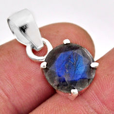 5.92cts natural blue labradorite 925 sterling silver pendant jewelry y93077