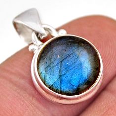 5.43cts natural blue labradorite 925 sterling silver pendant jewelry y93118