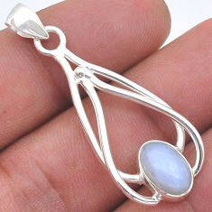 2.42cts natural blue lace agate 925 sterling silver pendant jewelry u61686