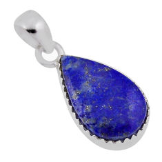 5.81cts natural blue lapis lazuli 925 sterling silver pendant jewelry n38222