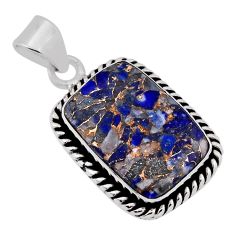 8.51cts natural blue lapis lazuli 925 sterling silver pendant jewelry n38232