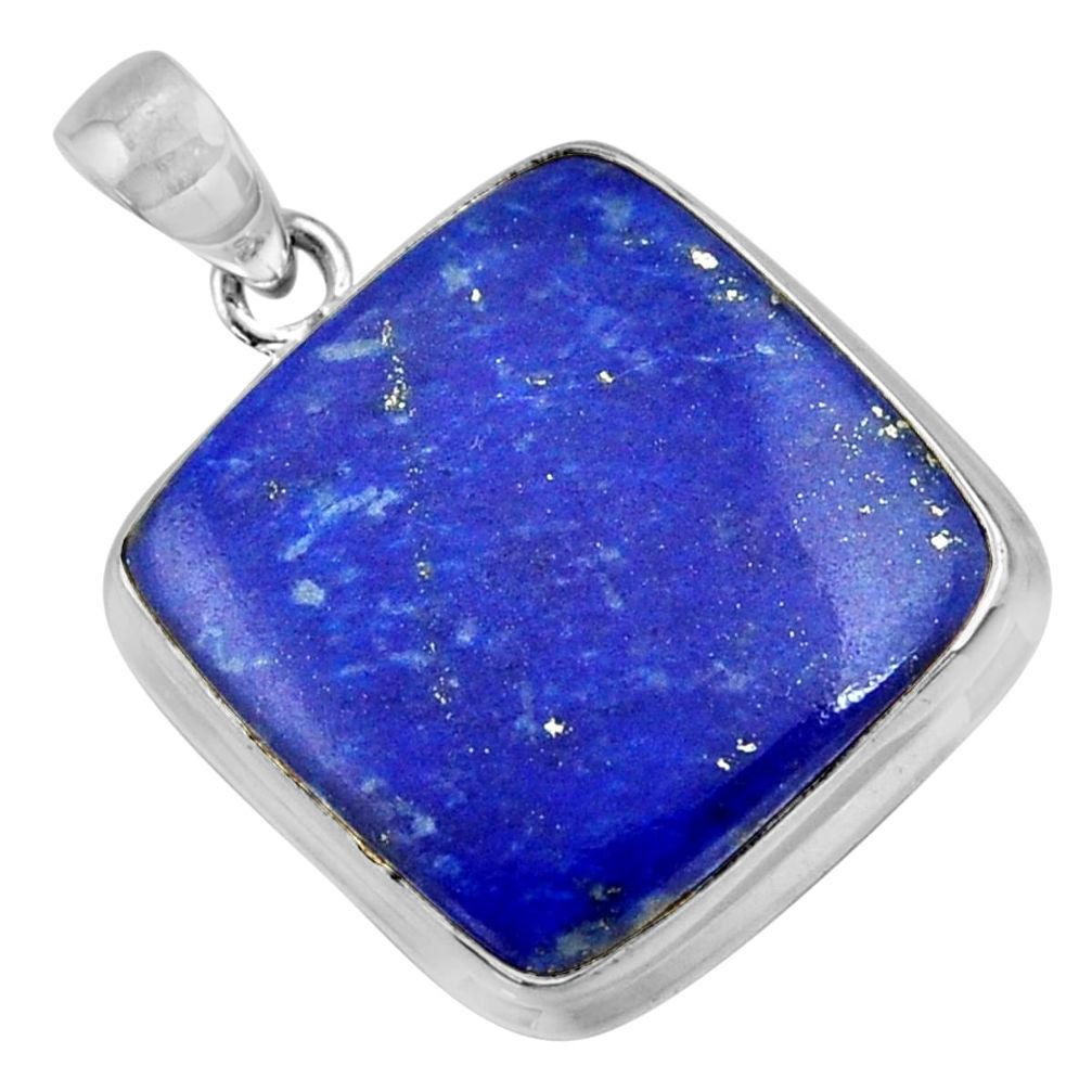 24.00cts natural blue lapis lazuli 925 sterling silver pendant jewelry r36352