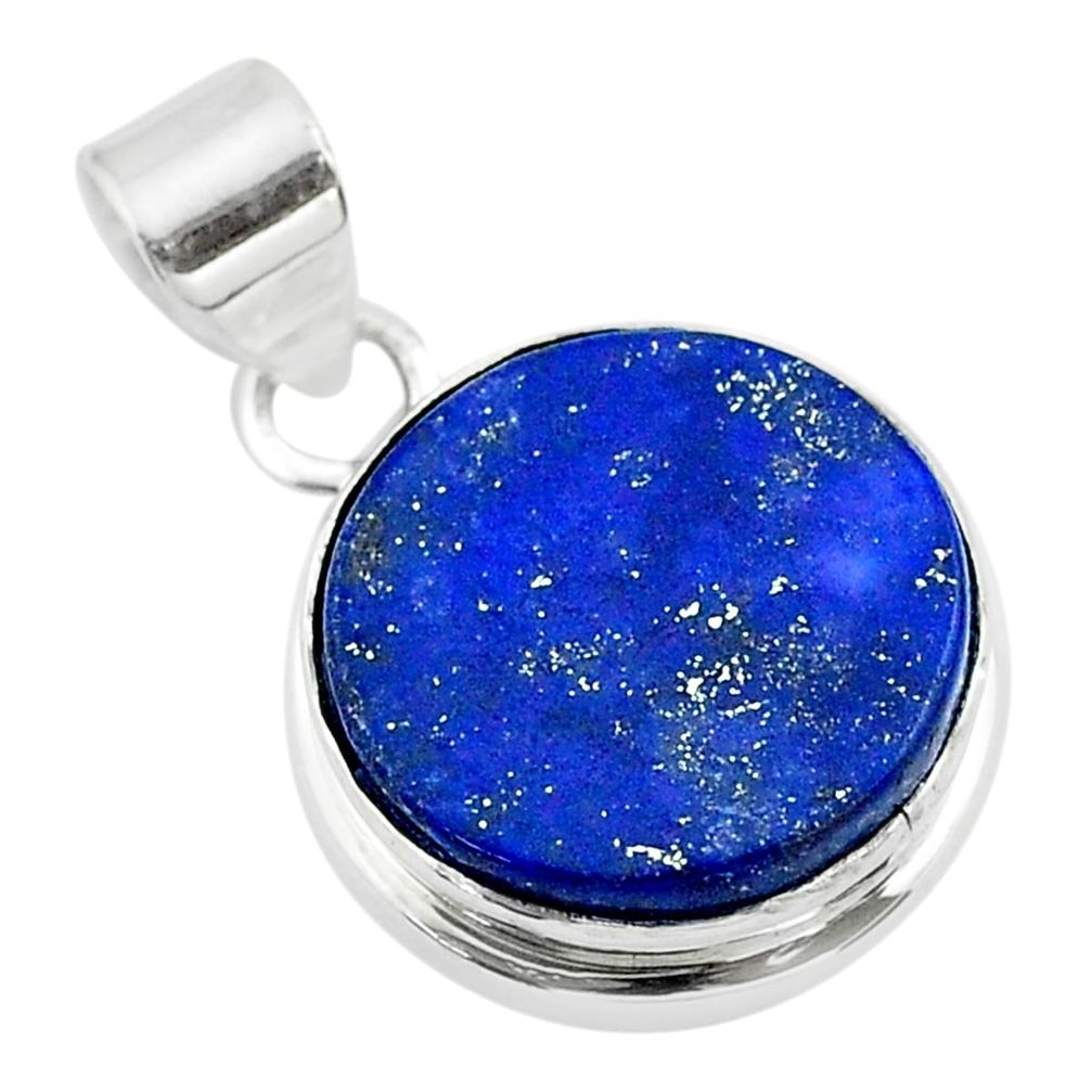 13.70cts natural blue lapis lazuli 925 sterling silver pendant jewelry t53941
