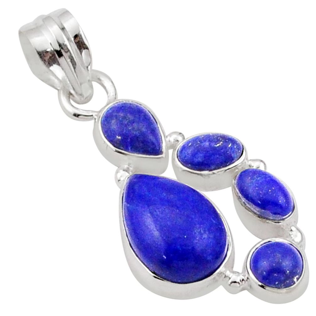 8.07cts natural blue lapis lazuli 925 sterling silver pendant jewelry u2074