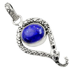 blue lapis lazuli 925 sterling silver snake pendant d44903