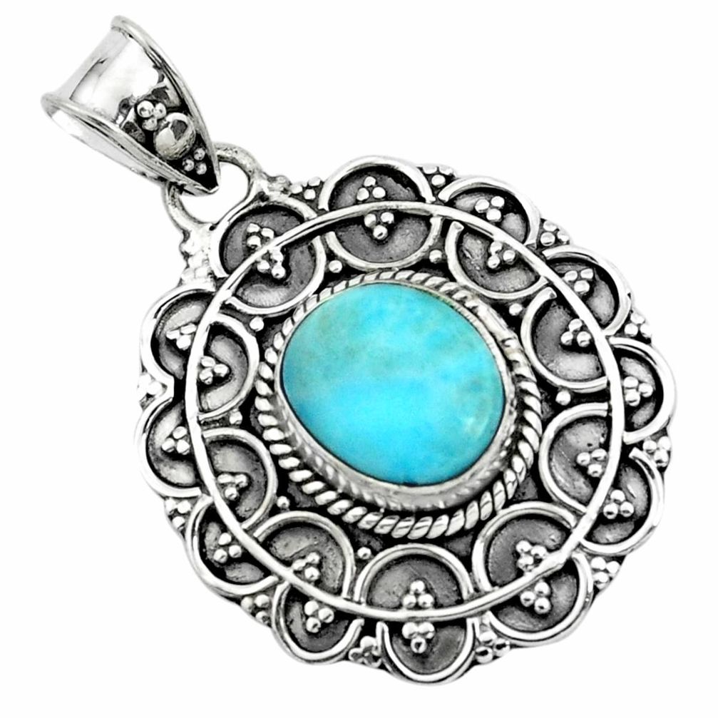 blue larimar 925 sterling silver pendant jewelry p66660