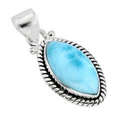 6.61cts natural blue larimar marquise 925 sterling silver pendant jewelry y79702