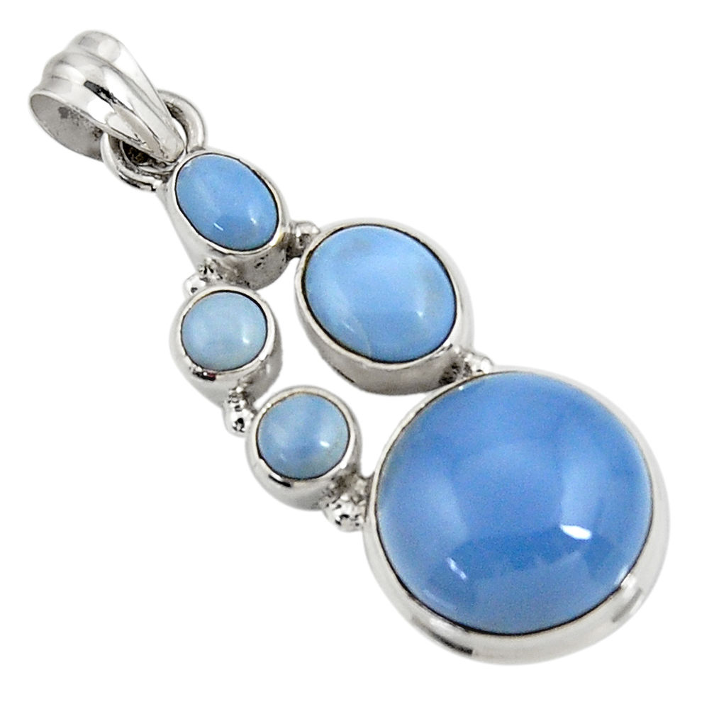  blue owyhee opal 925 sterling silver pendant jewelry d42447