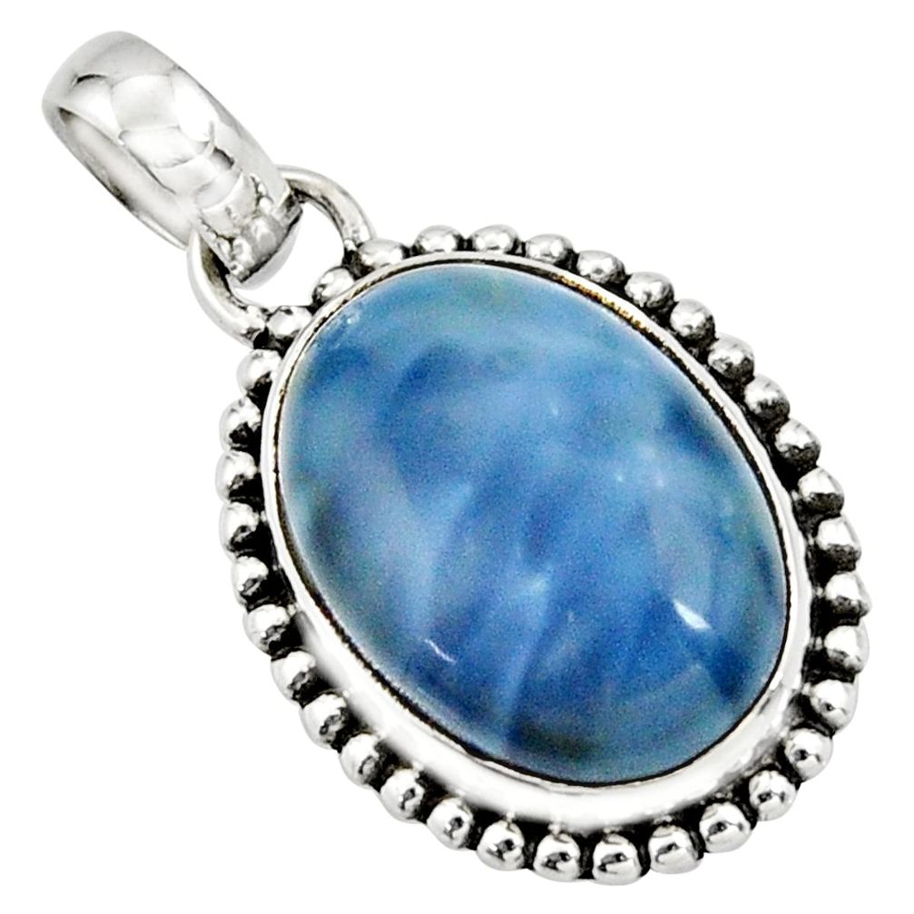 13.15cts natural blue owyhee opal 925 sterling silver pendant jewelry r26534
