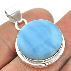 15.16cts natural blue owyhee opal 925 sterling silver pendant jewelry t53441