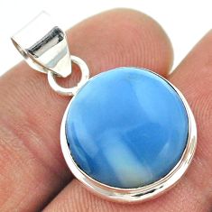 13.17cts natural blue owyhee opal 925 sterling silver pendant jewelry t53822