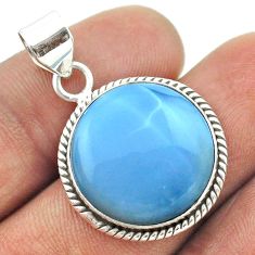 14.18cts natural blue owyhee opal 925 sterling silver pendant jewelry t53827