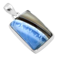 14.62cts natural blue owyhee opal 925 sterling silver pendant jewelry u40352