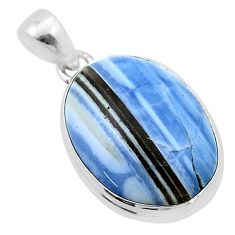 13.42cts natural blue owyhee opal 925 sterling silver pendant jewelry u40355