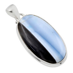 19.27cts natural blue owyhee opal 925 sterling silver pendant jewelry y89076
