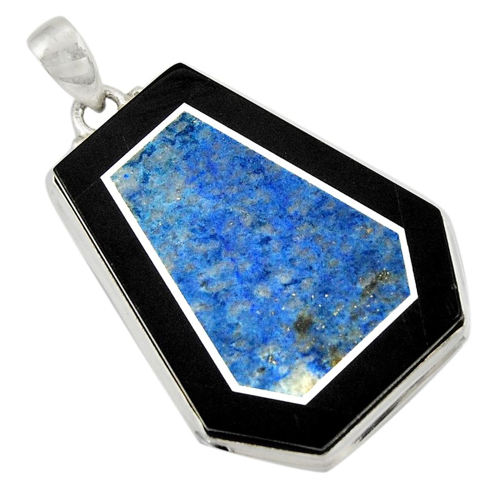 blue sodalite 925 sterling silver pendant jewelry d42787