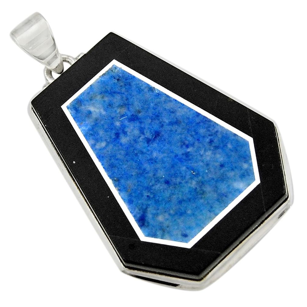  blue sodalite 925 sterling silver pendant jewelry d42790
